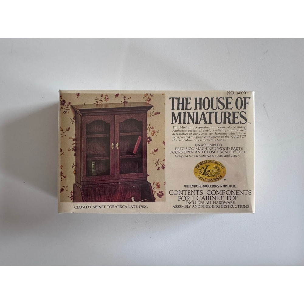 The House of Miniatures Closed Cabinet Top Kit New Sealed Vintage 1977 New